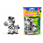 MERLETTO PEGATINAS MODELO 3D ANIMALES SURTIDOS (CEBRA / ELEFANTE / LEON / OVEJA / CHIMPANCE / JIRAFA / BALLENA / TORTUGA - Imagen 4