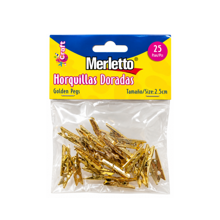 Merletto Ganchitos Dorados 25 Piezas 2.5 cm